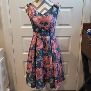 Liz Lisa Floral Dress Pink And Blue